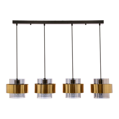 Spie hanging black brass e27 colorless lampshade