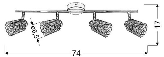 Lampa de perete candellux york 94-00118 crom banda g9