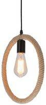 Kolo lampa wisząca czarny+beżowy 1x40W E27