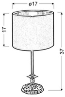 Lampe de table noir/cuivre 60W E14 Violino 41-38784