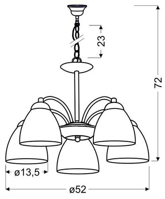 Ceiling lamp Candellux Uli 35-66169 E27 satin