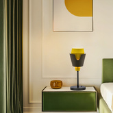 Table lamp gray yellow with switch Falun LEDEA 50501150