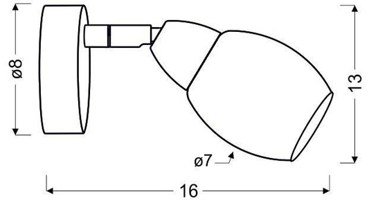 Wandleuchte, Wandleuchte 1X6W SMD Rundkopf mit Gelenk, austauschbarer Lampenschirm chrom / farblos RICO 91-67500
