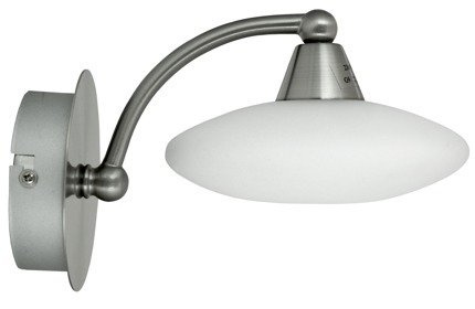 Wall lamp sconce 1X40W G9 satin-nickel+white glass ELISA 21-05857