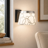 Lampa ścienna kinkiet 1X60W E27 biały chrom IMPRESJA 21-46478