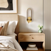 MONET oval gold wall lamp 13W LED 3000K 4000K 6000K white shade 22 35684