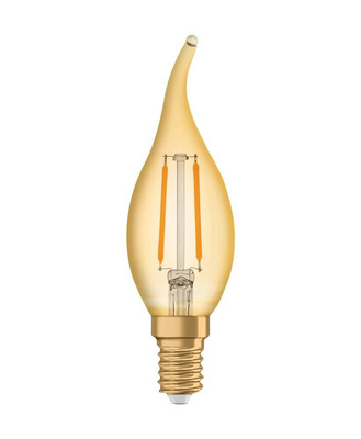 Żarówka LED E14 1,5W 120LM 2400K VINTAGE BA12 świeca OSRAM