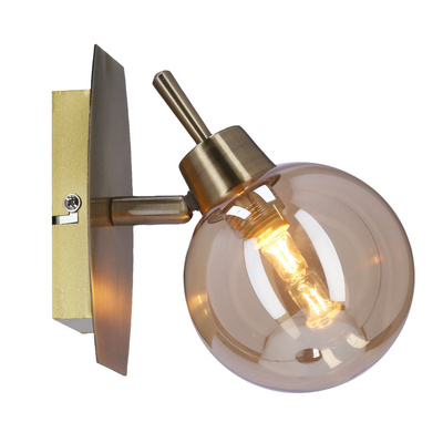 Llamp patina wall lamp 1x40w g9 with amber shade