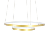 Hanging lamp LED 40W 50cm double gold ring Lune 32-76281