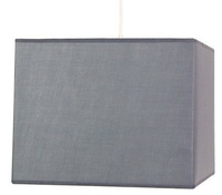 Lampa wisząca z abażurem Basic szara kwadratowa do salonu