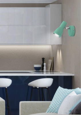 Kinkiet Picardo regulowany miętowy 1xE14 metalowy