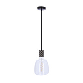 Black metal sling pendant lamp E27 31-04901