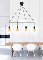 Lampe suspendue noir mat 4xE27 Alto 34-70913