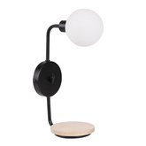 Lampe Ponio applique noire 1x25w g9 abat-jour blanc