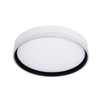 Plafonnier Florida blanc + plafond noir 24w led 39 cm abat-jour blanc