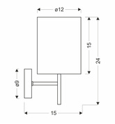 Wall lamp sconce 1X40W E14 chrome YAN 21-45249