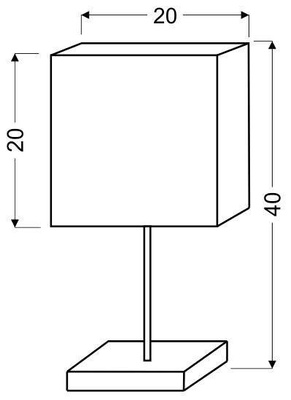 Lampe de table satin/pin Cajman 41-57405