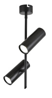 Lampa wisząca tuba podwójna czarna regulowana LED Candellux