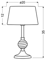 Fero 41-95046 colorless cabinet table lamp