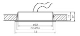 G4 MS-05 Candellux 2208140 luminaire d'escalier carré doré satiné