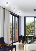 Aufbau-Röhrenlampe Grau mit Milchglas für GU10-Leuchtmittel Candellux 2273686