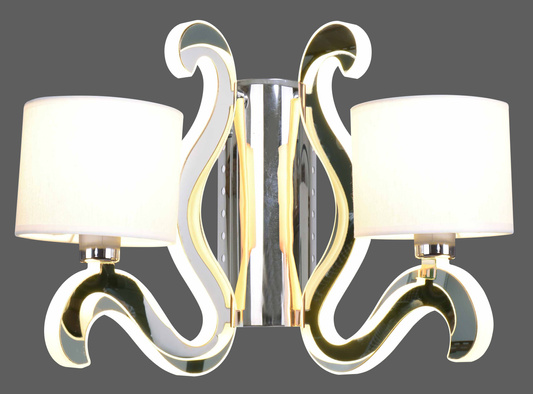 Applique double chrome E14 avec bras LED Ambrosia Candellux 22-33871