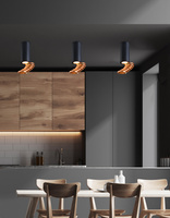 Lampa sufitowa tuba czarno-złota metalowa GU10 natynkowa Candellux