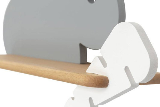 Applique murale étagère 5W LED 4000K IQ Kids Rabbit gris+blanc 21-84743