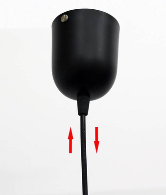 Lampă suspendată din sticlă neagră/chihlimbar Felis 31-00156