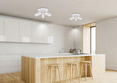 White ceiling lamp plate 3x15W Colly 98-01627