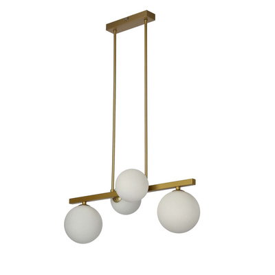 Lampa wisząca sufitowa mosiądz 4xG9 Kama 34-73426