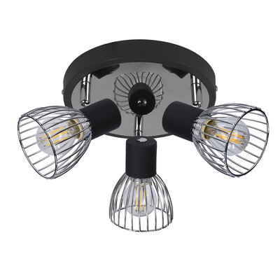 Lampa Candellux 98-61546 plafon E14 czarny chrom