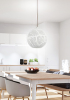 Plafoniera suspendata 1X60W E27 ajurata alb BENE 31-70579