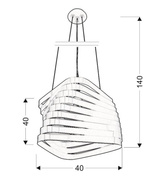 Plafonnier 1X60W E27 suspendu blanc BIZO 31-21581