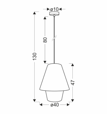 Lampa wisząca z abażurem Africa czarna do sypialni E27