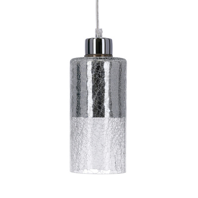 Plafoniera suspendata abajur sticla argintie E27 Libano Candellux 31-51646
