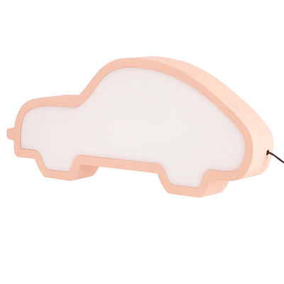 CAR LED TABLE LAMP FOR CHILDREN IQ KIDS PINK