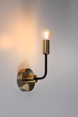 Applique patine/noir mat sans abat-jour Saga 21-01313