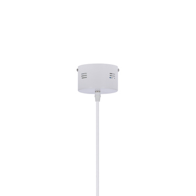 Pendant lamp LUND 48 cm minimalistic white plate shade Scandinavian lamp for dining room and living room LED