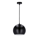 Lampa wisząca czarna E27 metal / drewno Flen Ledea 50101263