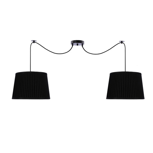 Gillo hanging lamp black 2X40W E27 black lampshade 32-10254