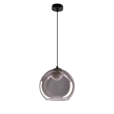 Brin ceiling lamp black 1x15W G9 smoked white shade