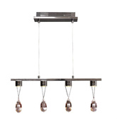 Lampe suspendue LED chrome avec cristaux 4x3W Prisma Candellux 34-25708