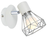 Applique applique 1X40W E14 abat-jour chromé blanc VERVE 91-61331