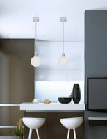 Suspension boule blanche abat-jour 12cm Oden 31-03232