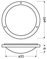 Plafonnier Candellux Aquila 14-84203 Plafond E27 Nickel Satiné Ip44