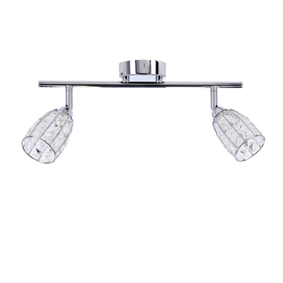 Shiba ceiling lamp chrome strip 2x15w g9 colorless lampshade
