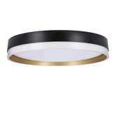 Deckenleuchte Florida weiß + gold + schwarzer Plafond 24 W LED 38 cm weißer Schirm