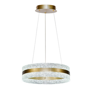 CASTILLO 40 lampa wisząca złoty 24W LED 3000, 4500, 6500K kryształki bezbarwne