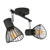 Wandlampenleiste 2xE14 39cm schwarz FLY 92-61898